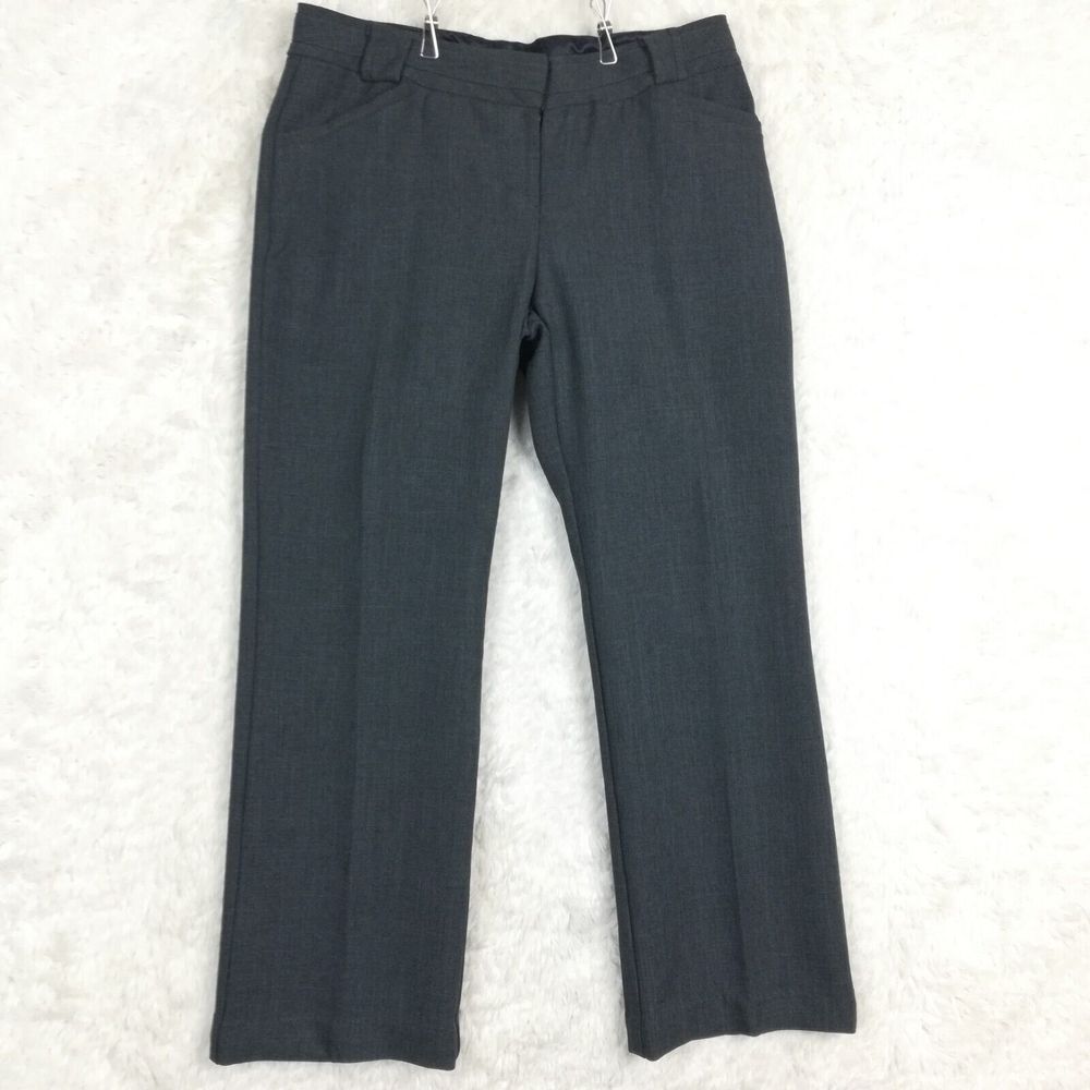 Limited Womens Dress Pants Cassidy Fit Crop Blue Heather Mid Rise Business 6